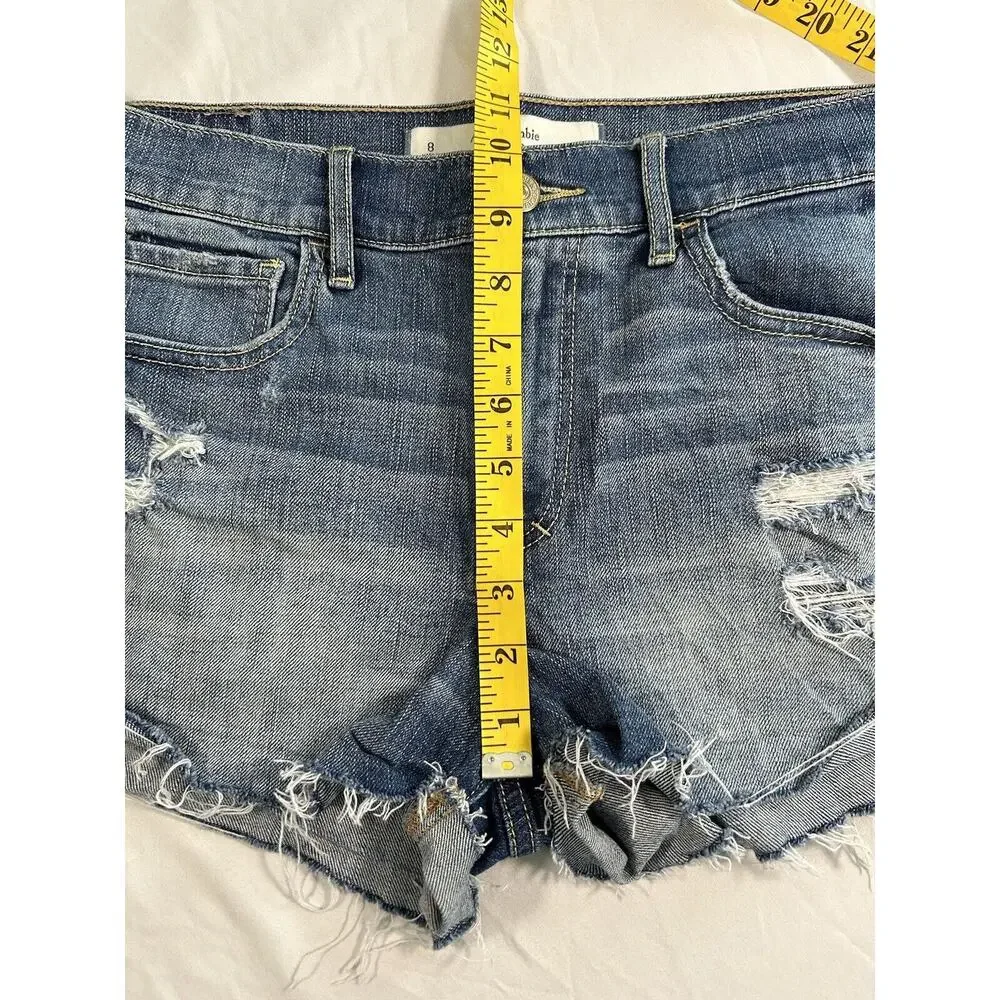 Abercrombie & Fitch Distressed Cutoff Jean Shorts Womens Size 29 Blue Comfort - Picture 6 of 7